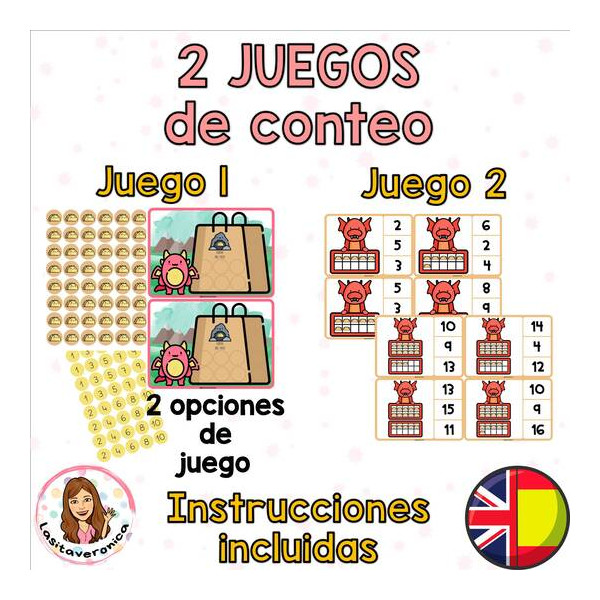 Contamos tacos. 5 de Mayo / Counting tacos. Dragons love tacos.