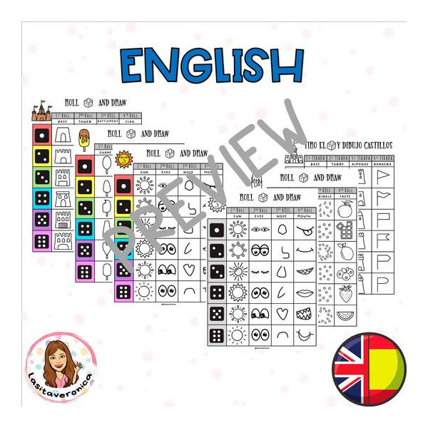 Tiro el dado y dibujo en verano. Arte./ Roll and draw. Summer. Art