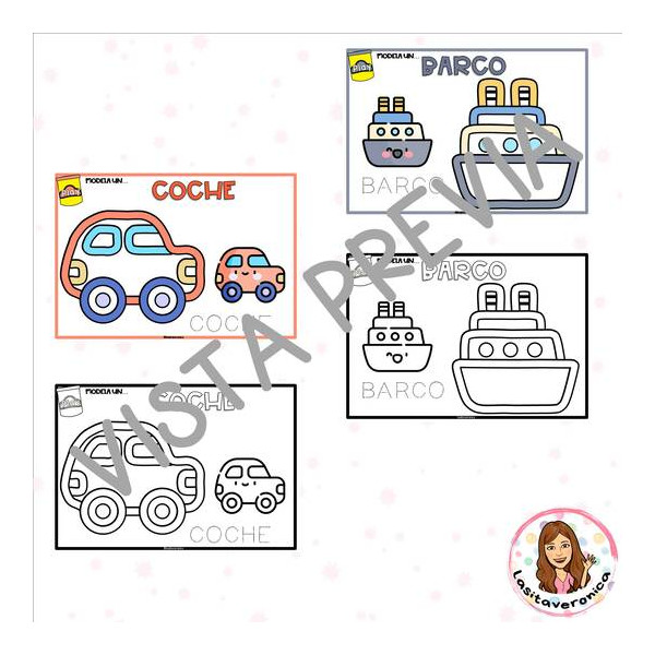 Plastilina Medios de Transporte.