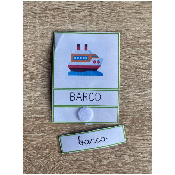 Mayúscula y minúscula - Medios de transporte.