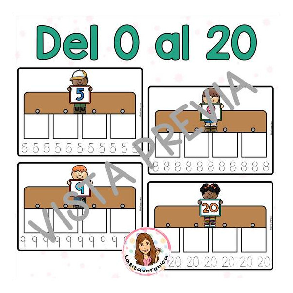 Subitización del 0 al 20. Vuelta al cole. Sentido numérico.