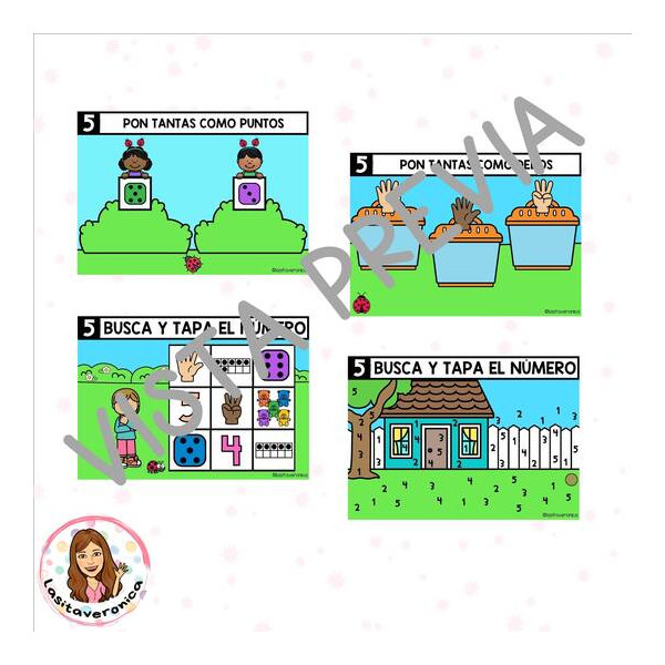 Todo sobre el número 5 PowerPoint. Digital numbers.