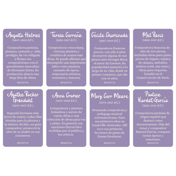 100 creadoras de música by @pizziprofe