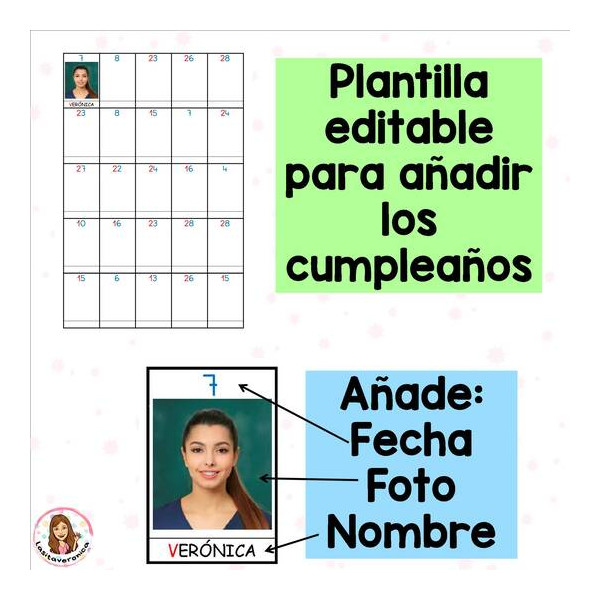Poster cumpleaños. Spanish