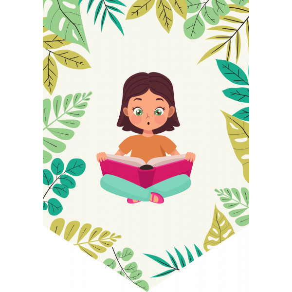 Banderín biblioteca (decoració aula)