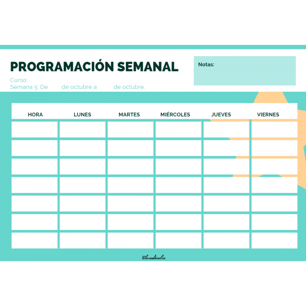 Programación semanal