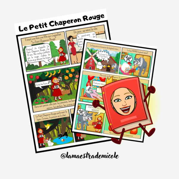 Cuento-cómic de Caperucita Roja en francés