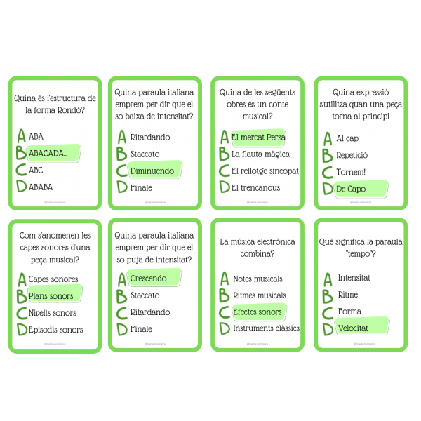 Trivial musical català y castellano