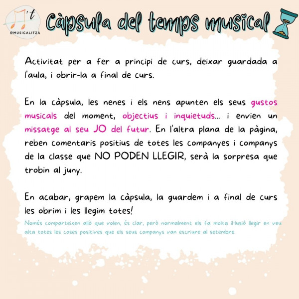 CÁPSULA DEL TIEMPO MUSICAL @Musicalitza