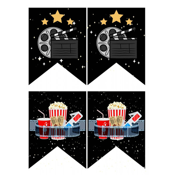 Banderola "Aquest any serà de pel·lícula" (decoració aula)