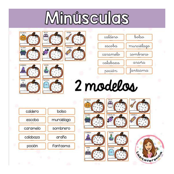 Buscaletras "HALLOWEEN" / Letter finders "HALLOWEEN" Vocabulary. Spanish. Sopa de letras Halloween. Alphabet soup. Spanish