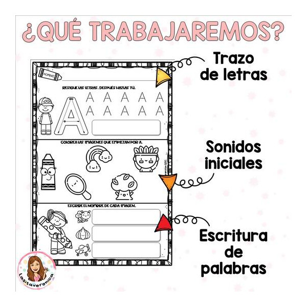 Fichas de trabajo del abecedario. Hojas imprimibles Abecedario