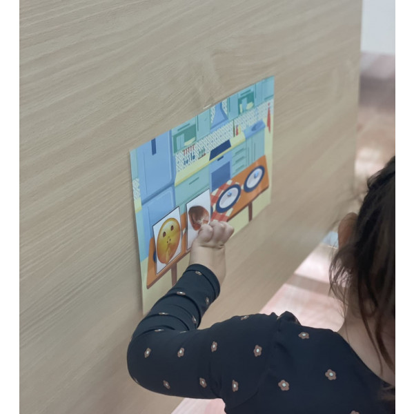 Tarjetas de ritmos musicales con comida