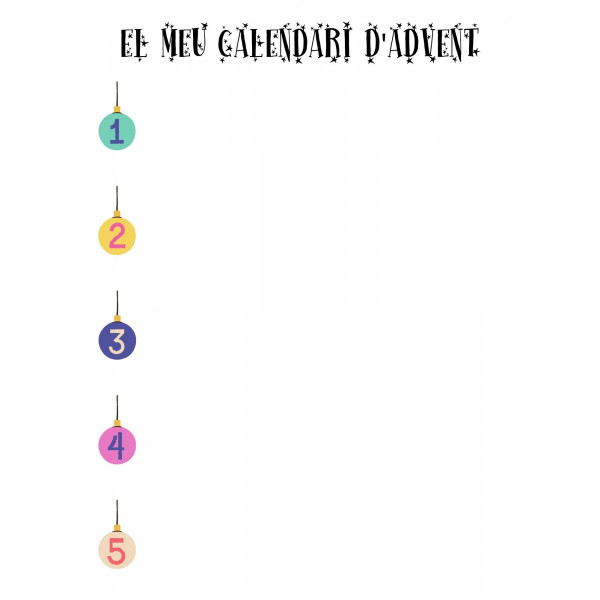 CALENDARI D'ADVENT D'ESCRIPTURA