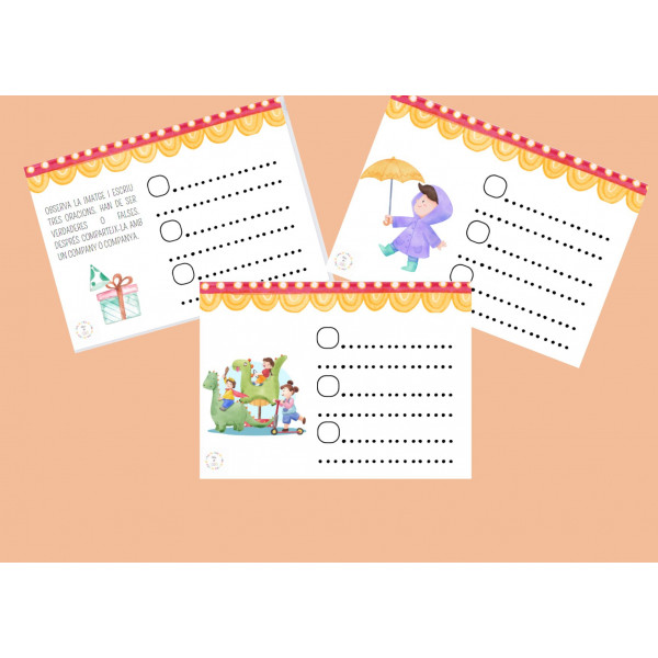 EXPRESSIÓ ESCRITA VERITAT O FALS