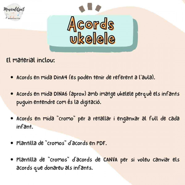 ACORDS UKELELE MATERIAL @musicalitza