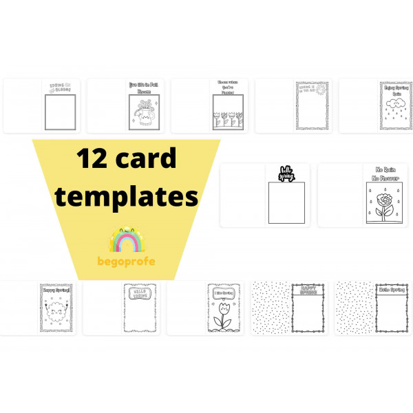 Tarjetas plegables primavera - Foldable spring cards