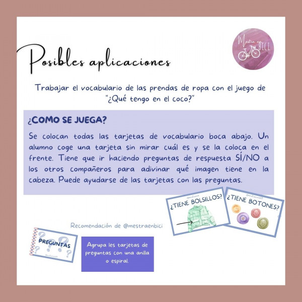 ¿Qué tengo en el coco? Prendas de ropa