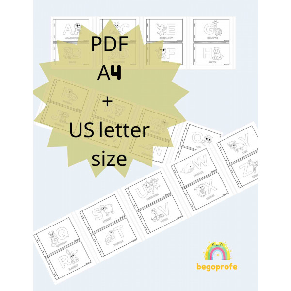 Animal alphabet mini book