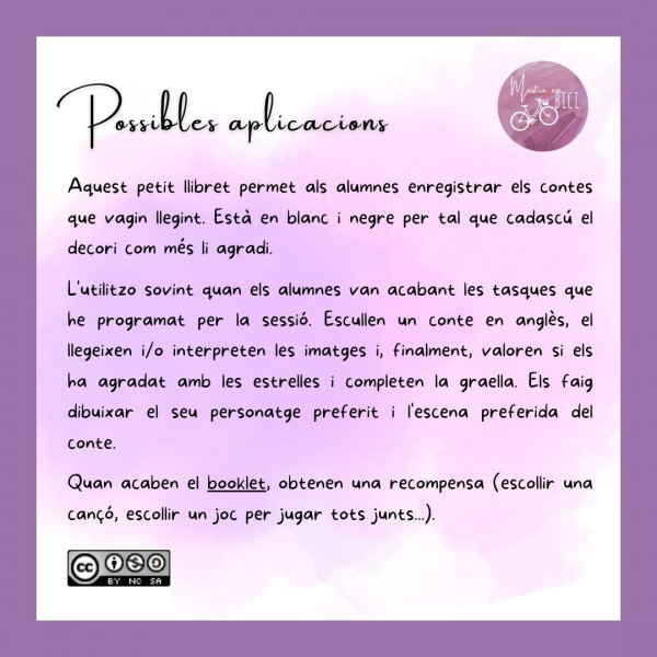 BOOK REVIEW - cuaderno per registrar los cuentos que leo en inglés