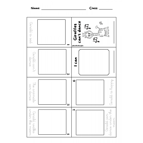 GIRAFFES CAN'T DANCE UNIT WORKSHEET