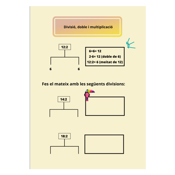 Divisió, doble, multiplicació