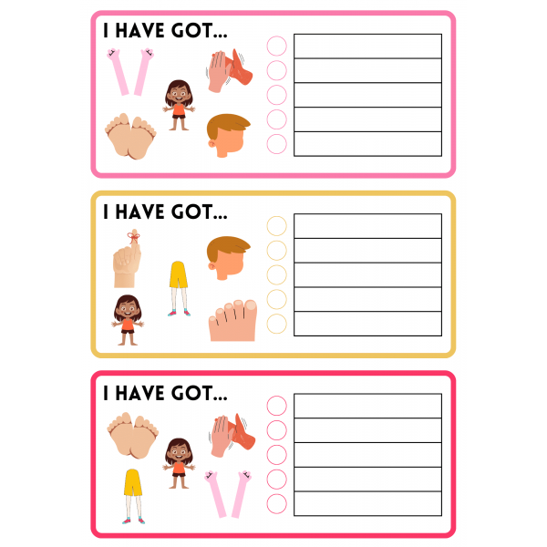 PARTS OF THE BODY: 4 SKILLS PACK