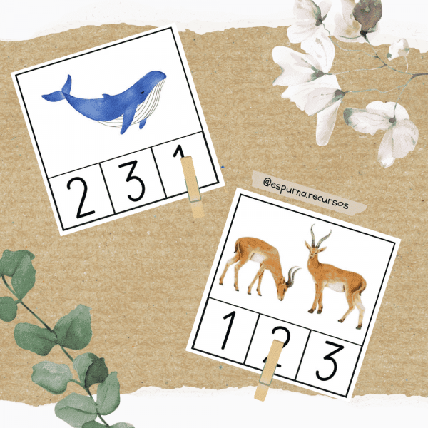 Targetes quantitat-grafia. Comptatge animals