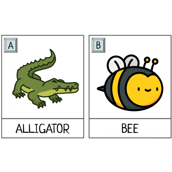 ABECEDARIO INGLÉS ANIMALES. ANIMAL ALPHABET.