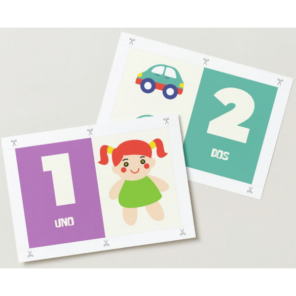 Hacer parejas: Tarjetas del 1 al 9