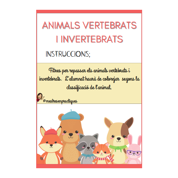 FITXA ANIMALS VERTEBRATS