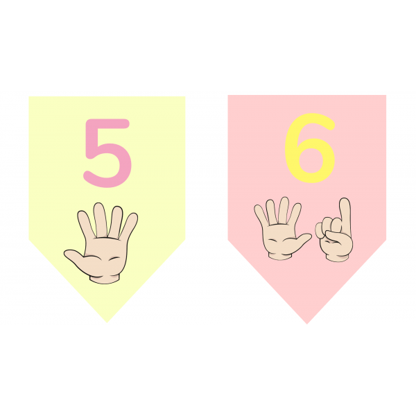 Banderines númeración del 1 al 10