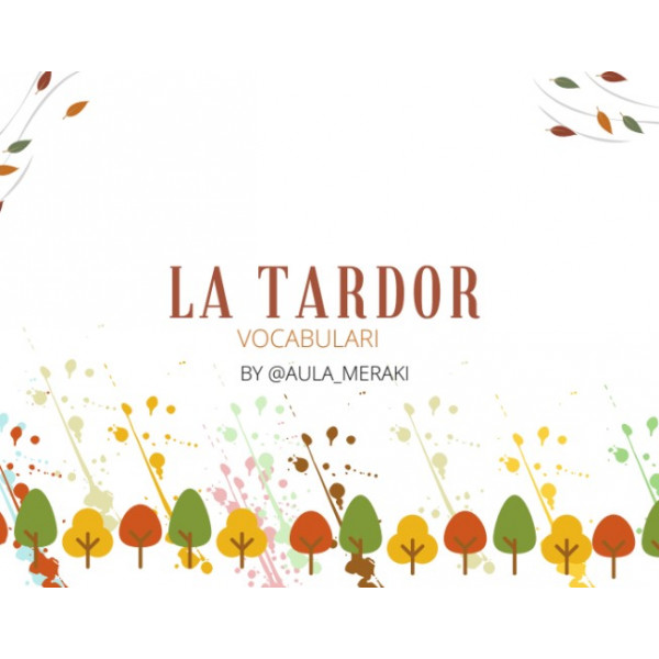 VOCABULARI DE LA TARDOR