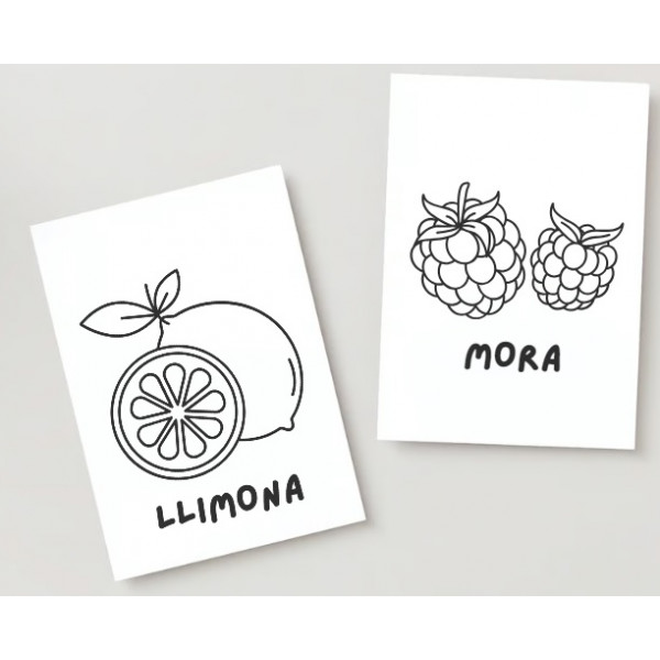 Fruites: Llibre de pintar