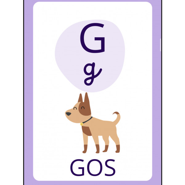 Abecedari lletra lligada i pal