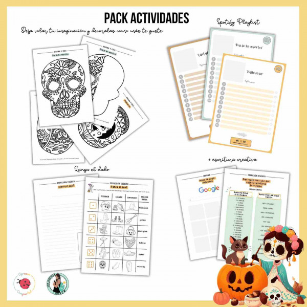 🌰🎃💀PACK DE ACTIVIDADES: Halloween, Castañada y Día de los Muertos