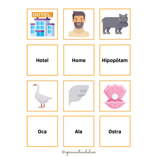 Targetes ortogràfiques - La H