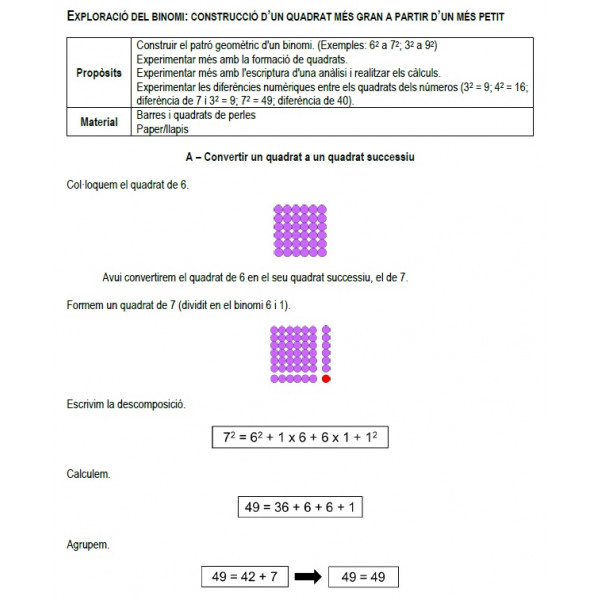 Montessori Primària: Àlbum de Matemàtiques