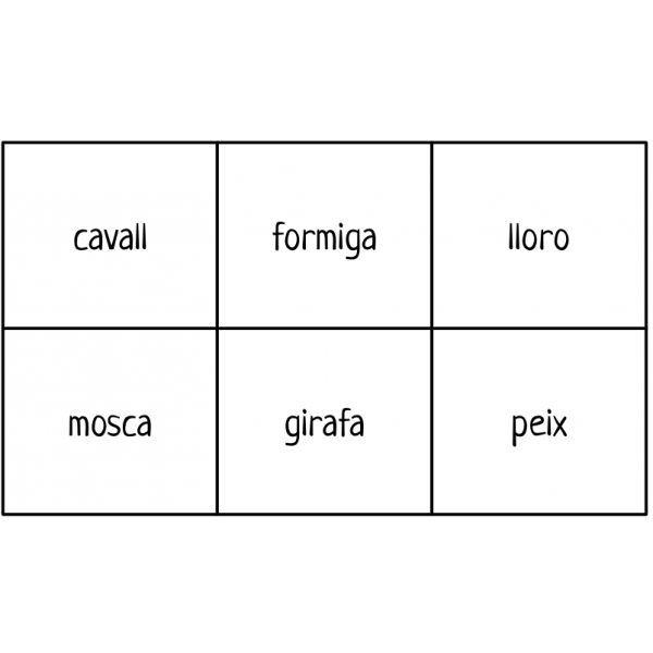 MEMORY ANIMALS. 48 Targetes. Lletra majúscula i lletra minúscula.