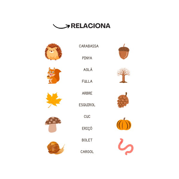 DOSSIER DE FITXES: LA TARDOR. LECTURA I ESCRIPTURA DE PARAULES. LLETRA MAJÚSCULA.