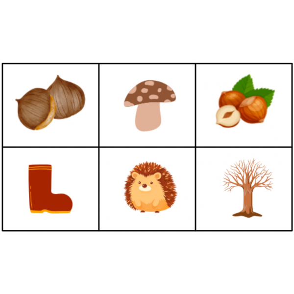 MEMORY LA TARDOR. 48 Targetes. Lletra majúscula i lletra minúscula.