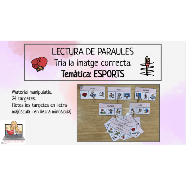 DOSSIER ACTIVITATS LECTOESCRIPTURA ESPORTS. 5 RACONS / JOCS / ESTACIONS APRENENTATGE. MATERIAL MANIPULATIU. Lletra majúscula i minúscula.