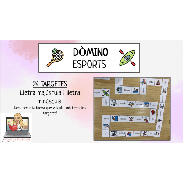 DOSSIER ACTIVITATS LECTOESCRIPTURA ESPORTS. 5 RACONS / JOCS / ESTACIONS APRENENTATGE. MATERIAL MANIPULATIU. Lletra majúscula i minúscula.
