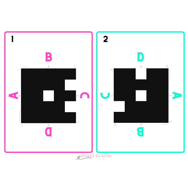 PLANTILLAS PLICKERS. 26 plantillas adaptadas en ocho colores y letras más grandes.