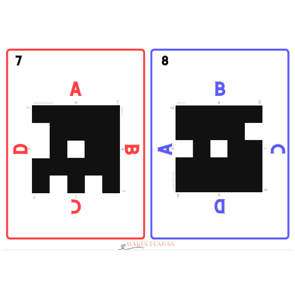 PLANTILLAS PLICKERS. 26 plantillas adaptadas en ocho colores y letras más grandes.