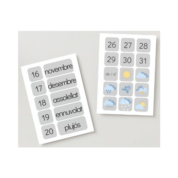 Calendari d'aula + Temps meteorològic