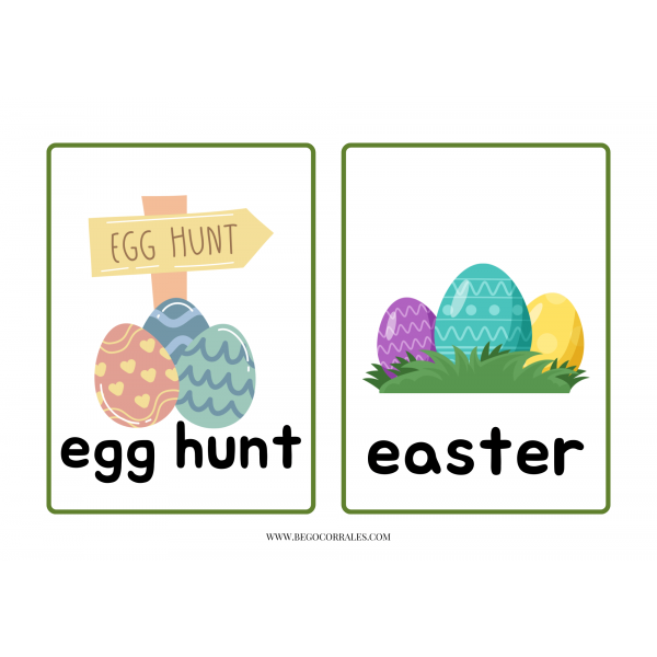 Easter vocabulary flashcards