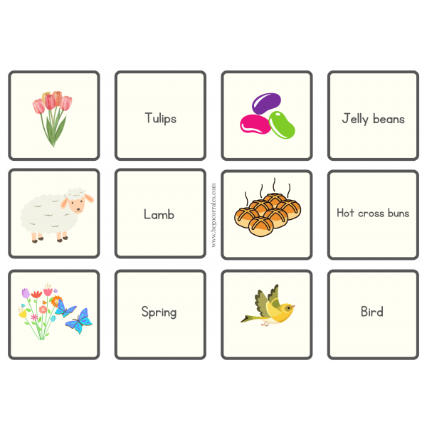 Easter memory cards