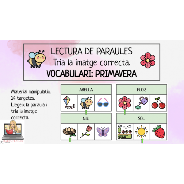 5 RACONS PRIMAVERA. ESTACIONS APRENENTATGE LECTOESCRIPTURA. VOCABULARI PRIMAVERA.