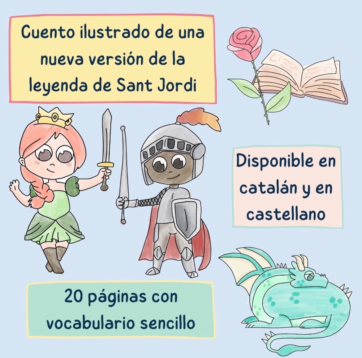 Profes Papel Tijera LLIBRE: 🌹JORDINA, JORDI I LA SEVA GRAN AVENTURA🐲 ...